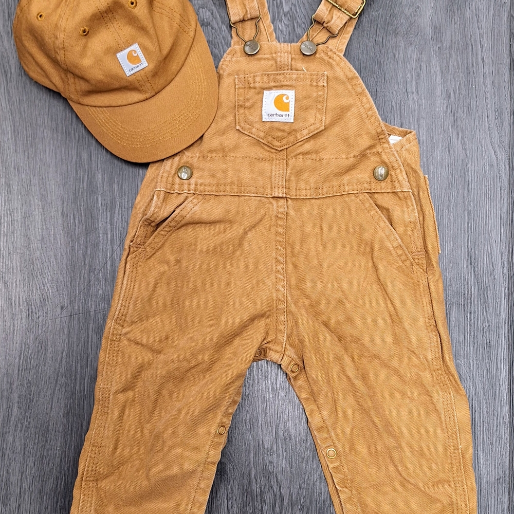 Carhartt Tan Overalls Heavy-Duty Workwear